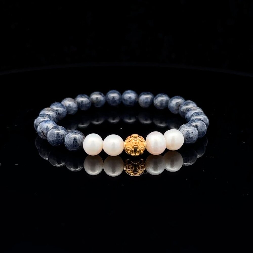 18K Gold Money Coin Ball Gemstones Birthstones Pearl Sapphire 6mm